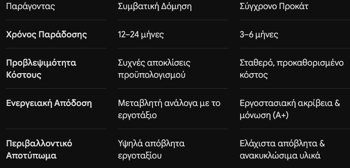 συμβατική δόμηση vs προκάτ